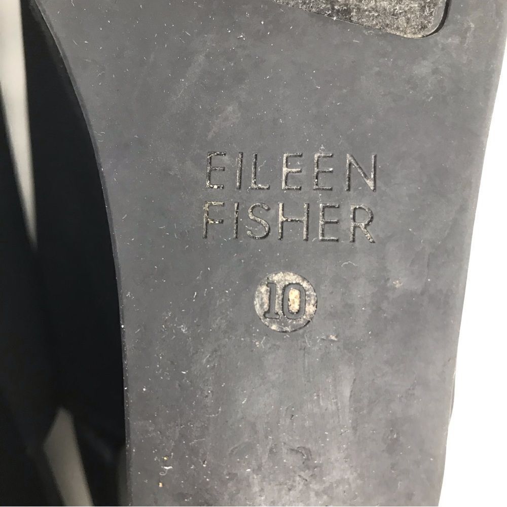 Eileen Fisher Black Wedge Sandals - Picture 12 of 13